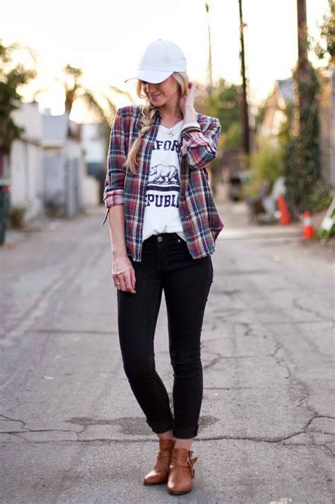 cute flannel outfit ideas